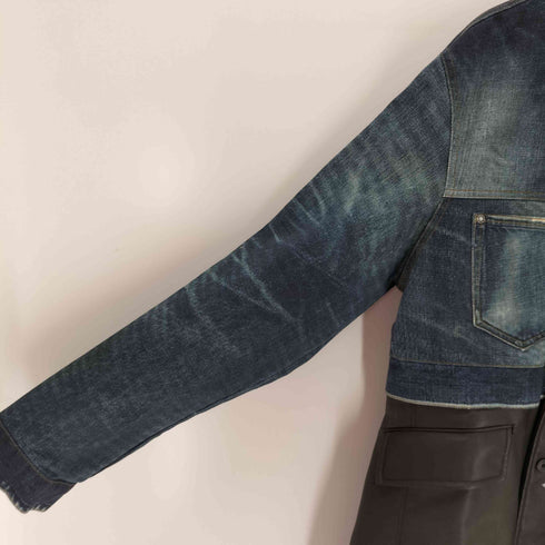 ザラ ZARA コンビデニムジャケット メンズ import:L