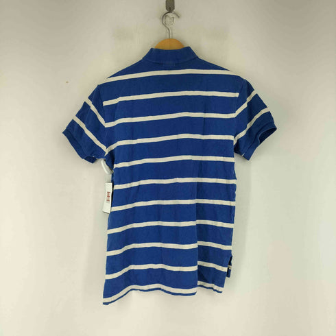 ポロバイラルフローレン Polo by RALPH LAUREN CUSTOM FIT スモールポニー刺繍 S/S ボーダーポロシャツ メンズ import:M