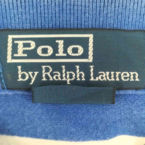 ポロバイラルフローレン Polo by RALPH LAUREN CUSTOM FIT スモールポニー刺繍 S/S ボーダーポロシャツ メンズ import:M