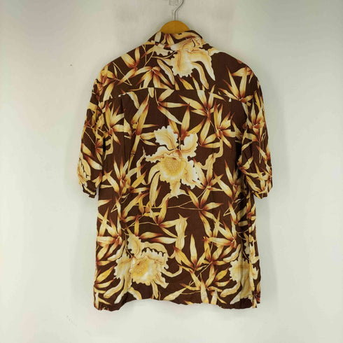 キューバベラ CUBAVERA レーヨン100ボタニカル柄 S/S シャツ メンズ import:L