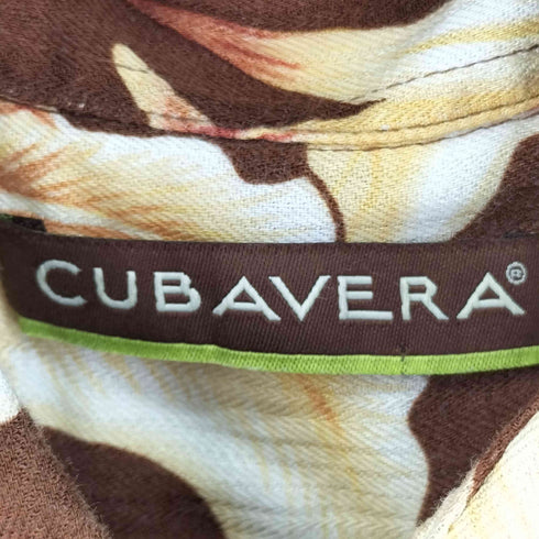 キューバベラ CUBAVERA レーヨン100ボタニカル柄 S/S シャツ メンズ import:L
