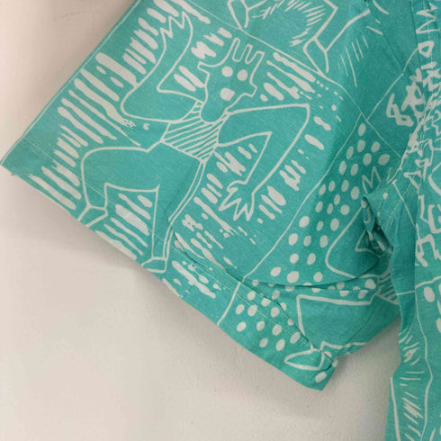 クイックシルバー Quiksilver 総柄 S/S シャツ メンズ import:M