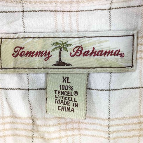 トミーバハマ Tommy Bahama テンセル100 チェック S/S BDシャツ メンズ import:XL