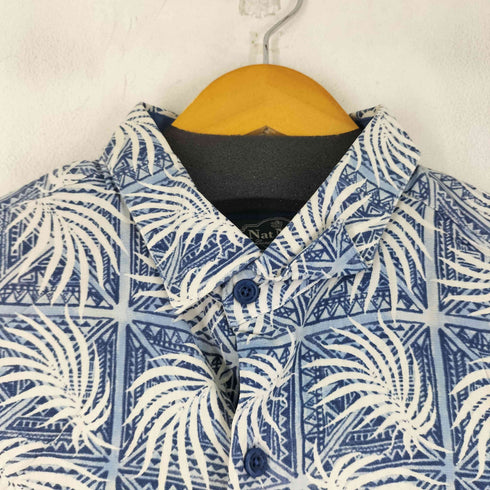 ナットナスト NAT NAST シルク混 ボタニカル柄 S/S シャツ メンズ import:L