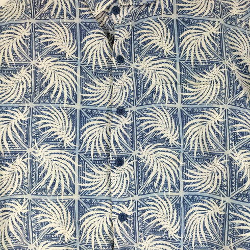 ナットナスト NAT NAST シルク混 ボタニカル柄 S/S シャツ メンズ import:L