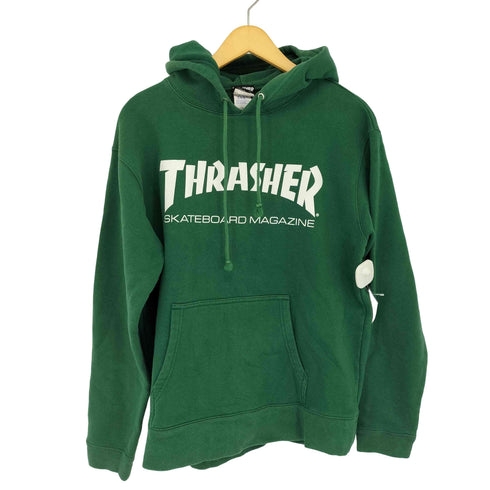 スラッシャー THRASHER ロゴプリント ドローコード プルオーバー パーカー メンズ L