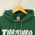 スラッシャー THRASHER ロゴプリント ドローコード プルオーバー パーカー メンズ L