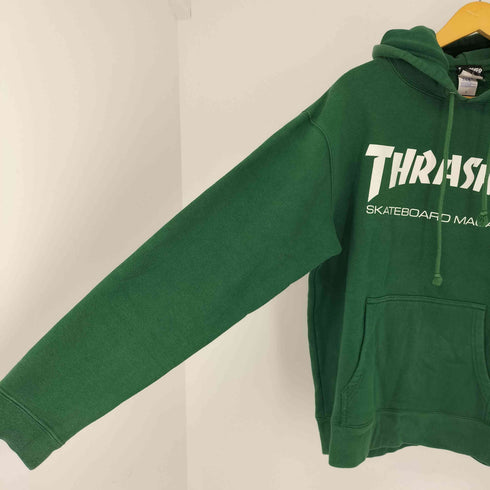 スラッシャー THRASHER ロゴプリント ドローコード プルオーバー パーカー メンズ L