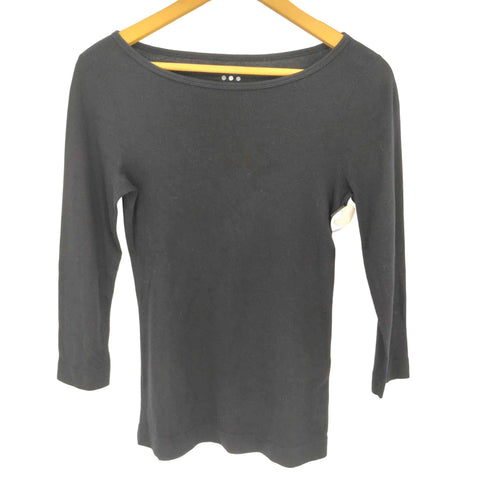 スリードッツ three dots USA製 ボートネック 七分袖 カットソー レディース import:M