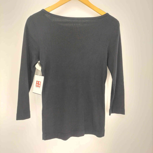 スリードッツ three dots USA製 ボートネック 七分袖 カットソー レディース import:M
