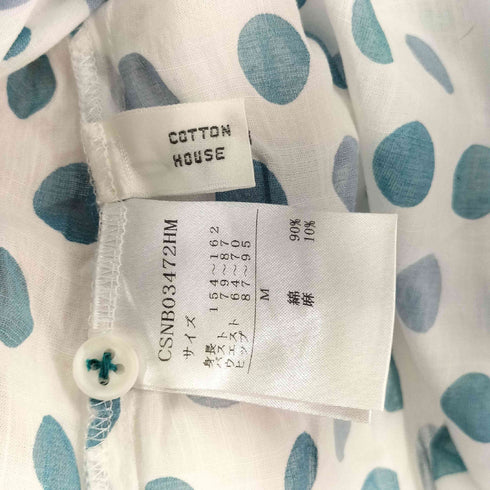 コットンハウスアヤ Cotton House Aya ドット柄 S/S シャツ レディース JPN:M
