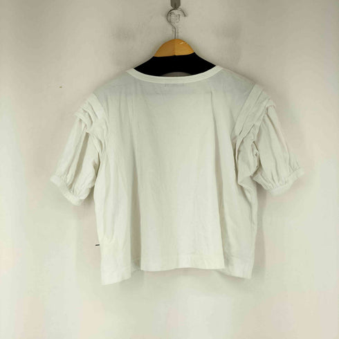 トリココムデギャルソン tricot COMME des GARCONS 14SS ワイドショルダーティアードクロップド S/S Tシャツ レディース JPN:S