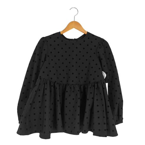 ピッチン PICCIN フロッキードットペプラムブラウス レディース JPN:S