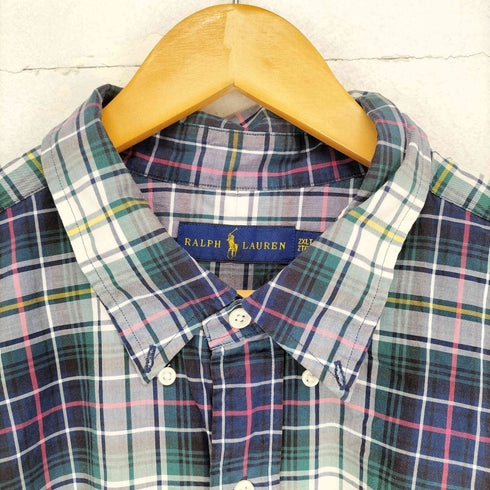 ラルフローレン RALPH LAUREN ポニー刺繍チェック柄BDシャツ メンズ 2XL