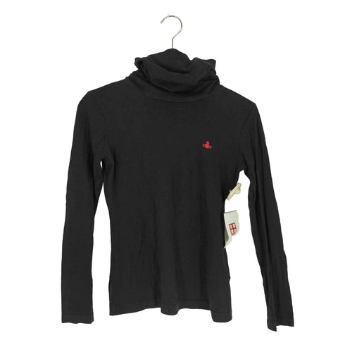 ヴィヴィアンウエストウッドレッドレーベル Vivienne Westwood RED LABEL オーブ ロゴ刺繍 タートルネック コットンウール ロングスリーブTシャツ レディース 2