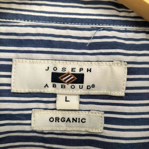 ジョセフアボード JOSEPH ABBOUD 刺繍ロゴ オーガニック ソアロンサッカーシャツ メンズ L