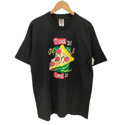 00S FRUIT OF THE LOOM HEAVY ボディTried It Loved It ピザ 企業ロゴ S/S クルーネック Tシャツ メンズ import:L