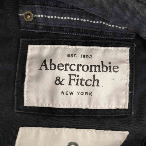 アバクロンビーアンドフィッチ Abercrombie & Fitch ロゴ刺繍 エポレット付き ハイネック ジップアップジャケット メンズ import:S
