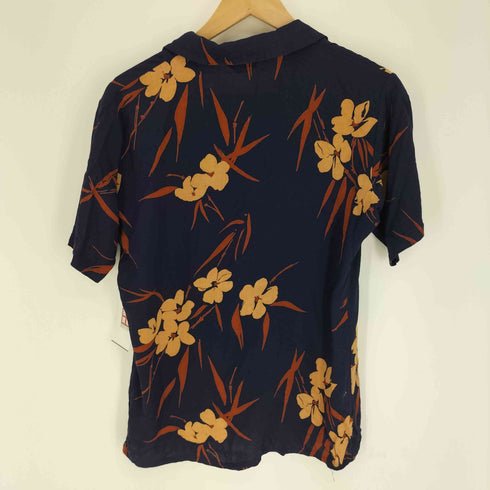 BONHOMME USA製 総柄 花柄 開襟 オープンカラー S/S アロハ シャツ レディース import:M