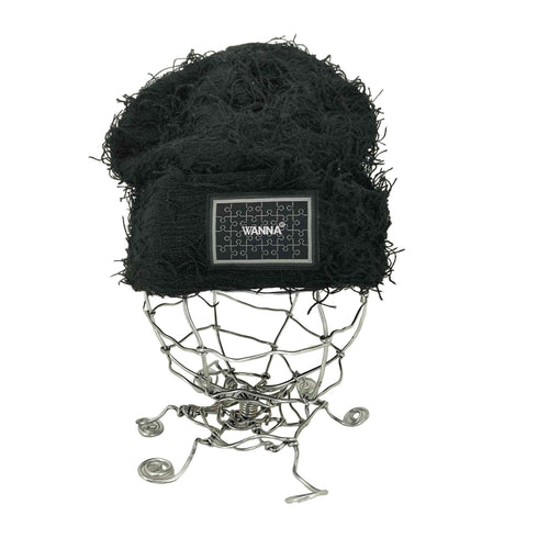 ワナ WANNA W DISTRESSED KNIT BEANIE メンズ