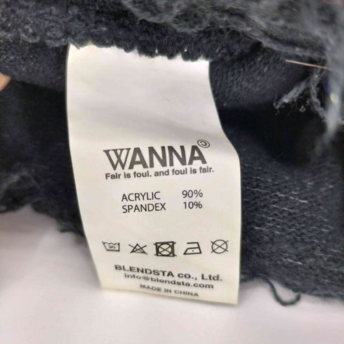 ワナ WANNA W DISTRESSED KNIT BEANIE メンズ
