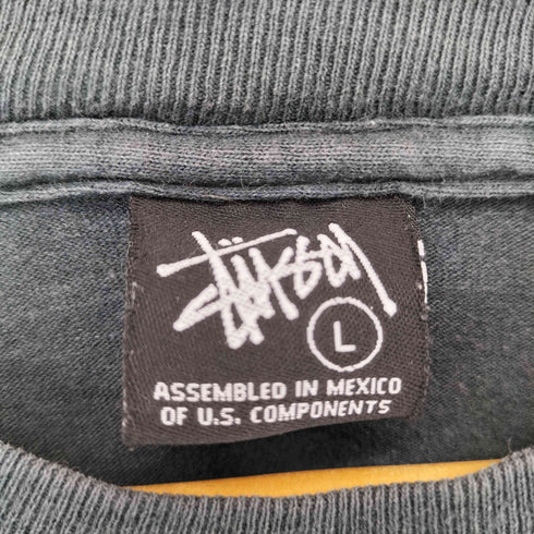 ステューシー Stussy 00S メキシコ製 ショーンフォントロゴ刺繍 フロントプリント S/S Tシャツ メンズ import:L