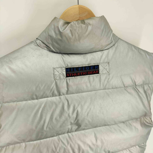 トミーヒルフィガー TOMMY HILFIGER 90S ATHLETIC GEAR ロゴ ワッペン リバーシブル ダウン ベスト メンズ import:L