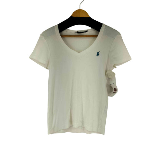 ラルフローレンスポーツ RALPH LAUREN SPORT スモールポニー刺繍 S/S VネックTシャツ レディース import:L