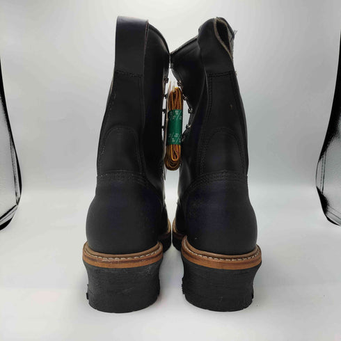 レッドウィング RED WING 90S USA製 PT91 後期 刺繍タグ 2218 STTEL TOE LOGGER BOOTS スチールトゥ ロガー ブーツ デッドストック 茶芯 メンズ US:10.5D