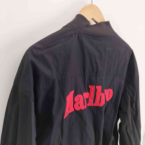 マルボロ Marlboro 90S 香港製 ロゴ 刺繍 リバーシブル ブルゾン ジャケット MA-1 メンズ import:L