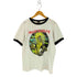 両面 バンドプリントクルーネック リンガーTシャツ メンズ JPN:L
