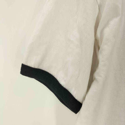 両面 バンドプリントクルーネック リンガーTシャツ メンズ JPN:L