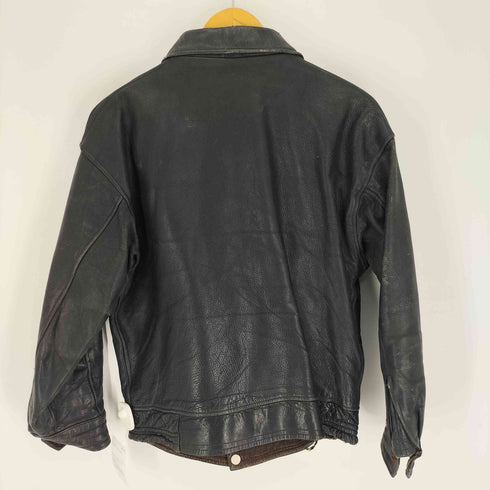 80-90S High Class 裏地ハラコ 片爪 YKK ジップ レザー ジャケット メンズ