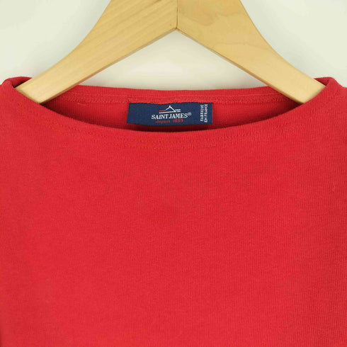 セントジェームス SAINT JAMES フランス製 無地 バスクシャツ ボートネックTシャツ レディース XXS