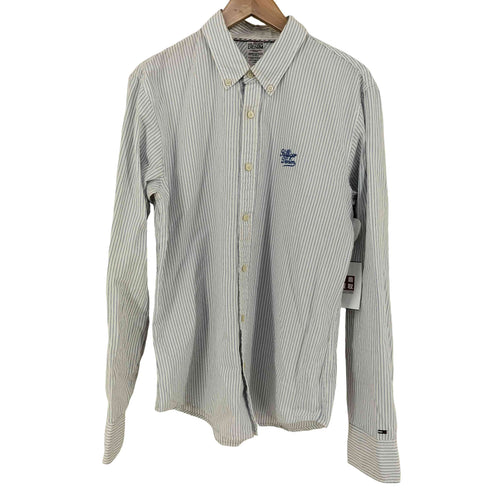 トミーヒルフィガーデニム TOMMY HILFIGER DENIM ストライプ柄シャツ メンズ LARGE