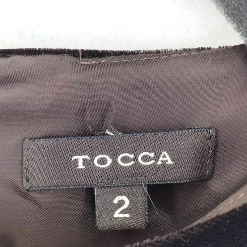 トッカ TOCCA ベロアノースリーブワンピース レディース 2