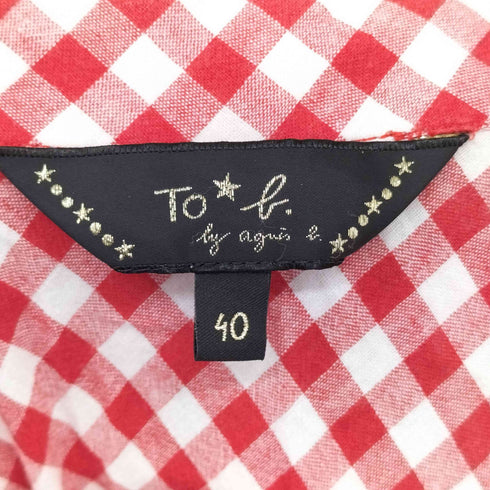 トゥービーバイアニエスベー To b. by agnes b. リネンコットン ヴィシーチェックスカート レディース 40