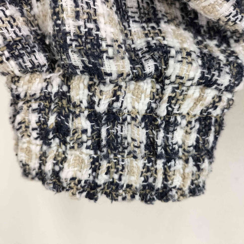 ザラ ZARA チェック ツイードシャツ ジャケット レディース import:M