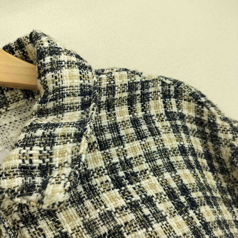 ザラ ZARA チェック ツイードシャツ ジャケット レディース import:M