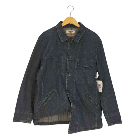 カンサイジーンズ KANSAI JEANS 裏地チェック デニム カバーオール メンズ JPN:L
