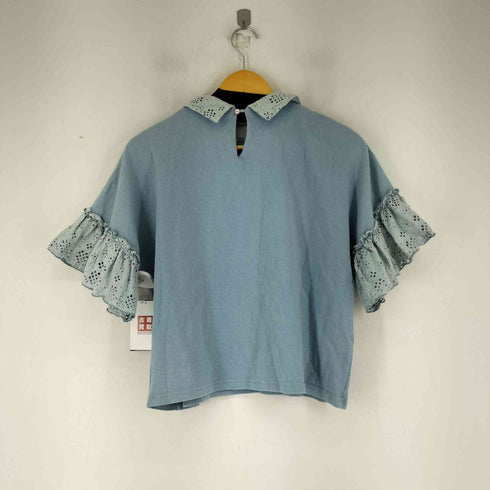 ポピートーキョー poppy tokyo コットンレースドッキングTシャツ レディース S
