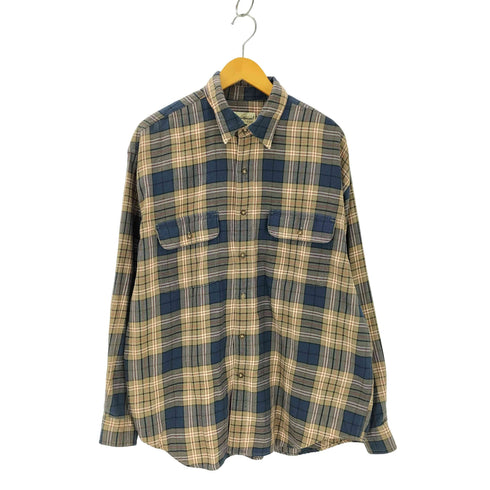 エディーバウアー Eddie Bauer 90S 白タグ チェックネルシャツ メンズ JPN:L