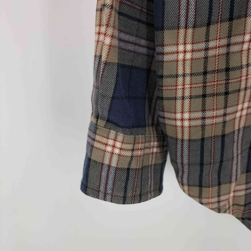 エディーバウアー Eddie Bauer 90S 白タグ チェックネルシャツ メンズ JPN:L