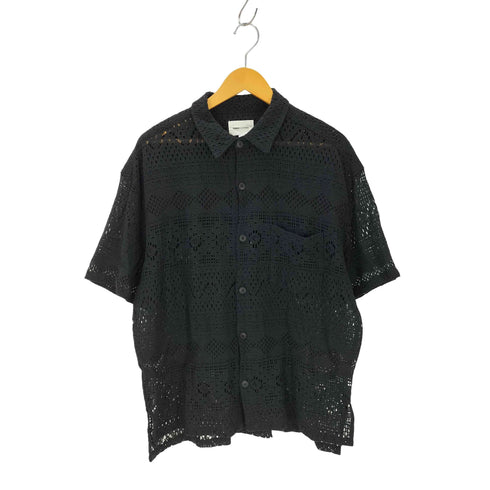 エマクローズ EMMA CLOTHES レースアミ ボックスルーズシルエットS/Sシャツ クロシェシャツ メンズ JPN:L