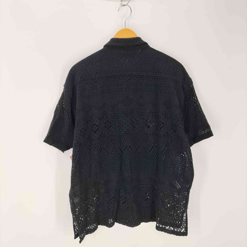 エマクローズ EMMA CLOTHES レースアミ ボックスルーズシルエットS/Sシャツ クロシェシャツ メンズ JPN:L