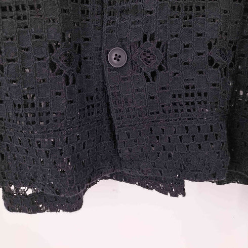エマクローズ EMMA CLOTHES レースアミ ボックスルーズシルエットS/Sシャツ クロシェシャツ メンズ JPN:L