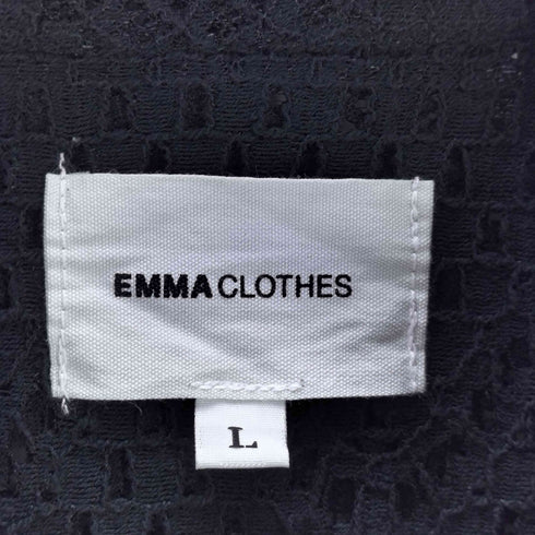 エマクローズ EMMA CLOTHES レースアミ ボックスルーズシルエットS/Sシャツ クロシェシャツ メンズ JPN:L