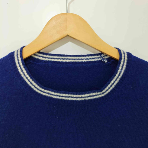 ジュンヤワタナベコムデギャルソンマン JUNYA WATANABE COMME des GARCONS MAN 2002AW ウールナイロン 襟裾ボーダー ロングスリーブニットセーター メンズ JPN:M