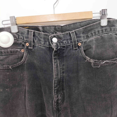リーバイス Levis 2001年3月製 USA製 505 ブラック ストレートデニム メンズ W34 L36