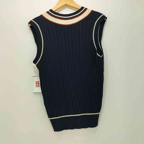 コムデギャルソンオム COMME des GARCONS HOMME 生地切替 コットンウール ケーブルニットベスト メンズ JPN:S